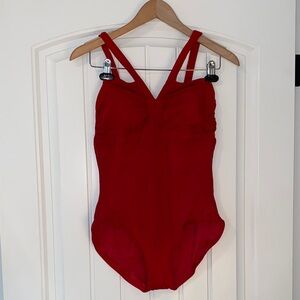 SPANX Bright Red Shaping One Piece Swimsuit size 10